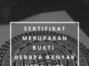 Sertifikat merupakan bukti berapa banyak yang kita pelajari tentang Henna Art