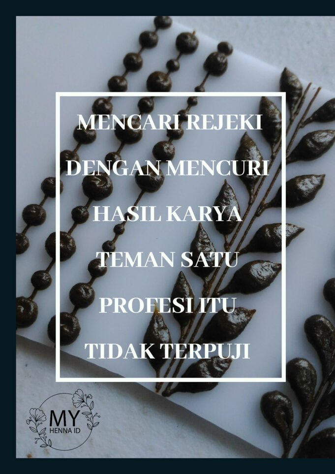 Mencari rejeki dengan mencuri hasil karya teman satu profesi itu tidak terpuji